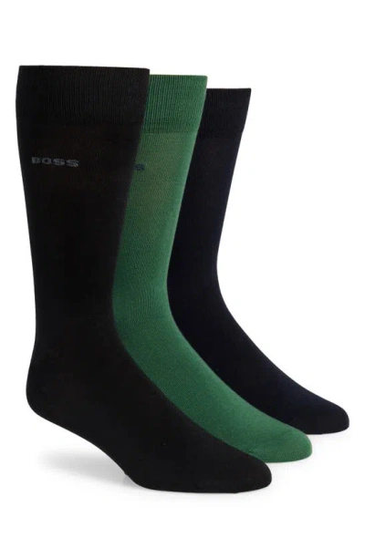 Hugo Boss Assorted 3-pack Rib Dress Socks In Open Misc
