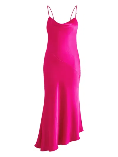 Hugo Boss Asymmetrisches Kleid In Pink