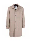 Hugo Boss Athletic Dejam Houndstooth Coat In Brown