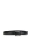Hugo Boss Boss Austin Blue Leather Belt In Schwarz