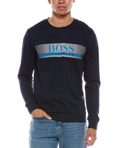 Hugo Boss Authentic Crewneck Sweatshirt In Blue