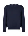 Hugo Boss Logo-embroidered Sweater In Wool In Blue