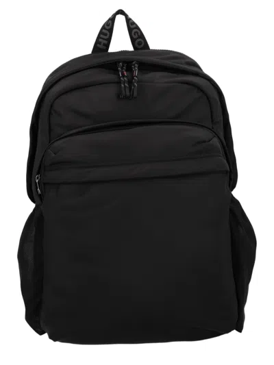 Hugo Boss Ayden Sleek Black Recycled Polyamide Backpack