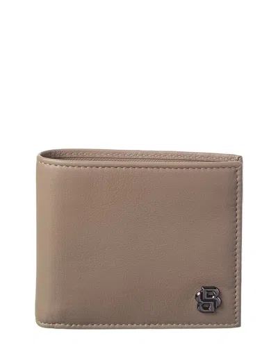 Hugo Boss B Icon Leather Wallet In Gray