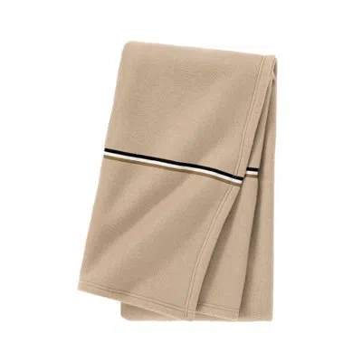 Hugo Boss B Linea Fleece Throw In Beige