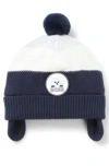 Hugo Boss Baby Beanie Hat In Cotton With Red-panda Badge In Dark Blue