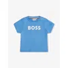 Hugo Boss Navy Baby Boy Brand-print Cotton-jersey T-shirt 3 Months - 3 Year In Navy