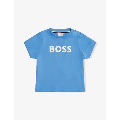 Hugo Boss Navy Baby Boy Brand-print Cotton-jersey T-shirt 3 Months - 3 Year
