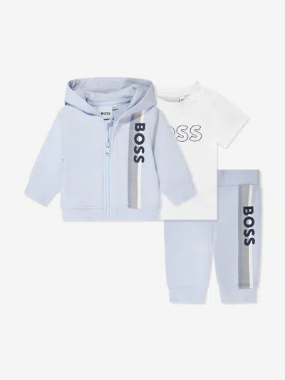 Hugo Boss Baby Boys 3 Piece Tracksuit Set In Blue