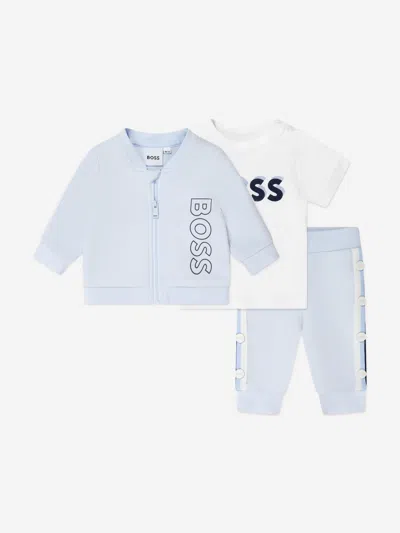 Hugo Boss Baby Boys 3 Piece Tracksuit Set In Blue