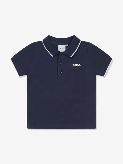 Hugo Boss Baby Boys Logo Polo Shirt In Blue