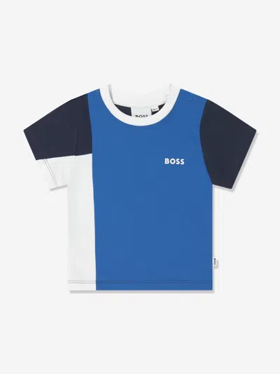 Hugo Boss Baby Boys Logo Print T-shirt In Blue