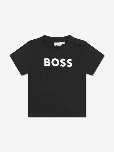 Hugo Boss Baby Boys Logo T-shirt In Black