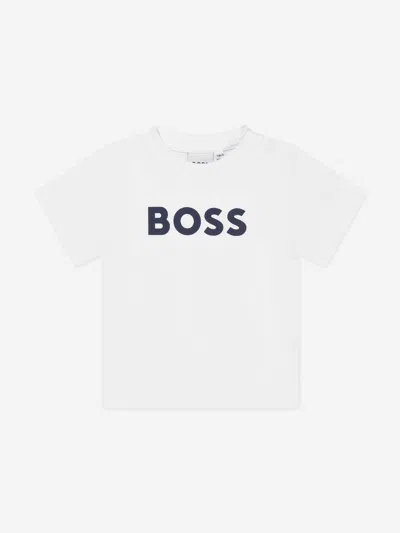 Hugo Boss Baby Boys Logo T-shirt In White