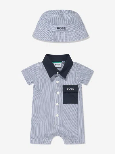 Hugo Boss Baby Boys Romper Gift Set In White