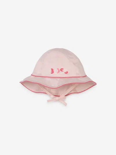 Hugo Boss Kids' Baby Girls Logo Sun Hat In Pink