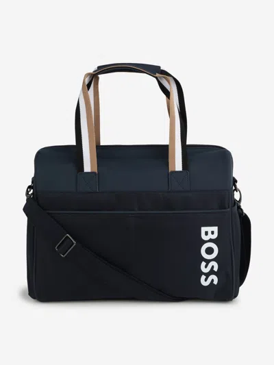 Hugo Boss Baby Logo Changing Bag In Blue