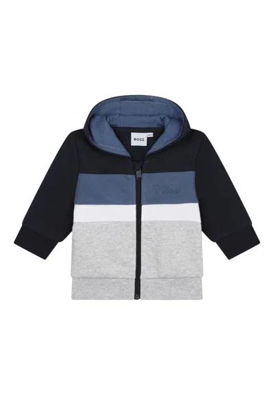 Hugo Boss Kids' Baby Sweatshirt  Full Zip In Blue