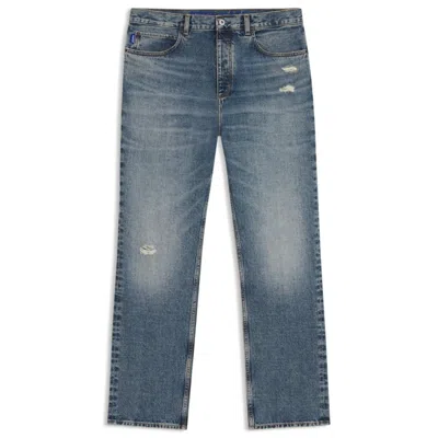 Hugo Boss Baggy-fit Jeans In Blue Distressed Denim