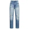 Hugo Boss Baggy-fit Jeans In Stonewashed Blue Denim In Blue