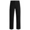 Hugo Boss Tapered-fit Drawstring Pants In Stretch-cotton Twill In Black