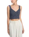 Hugo Boss Balitar Top In Navy Crotchet Tweed