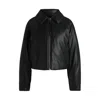 Hugo Boss Balloon-shape Jacket In Padded Faux Leather In Black