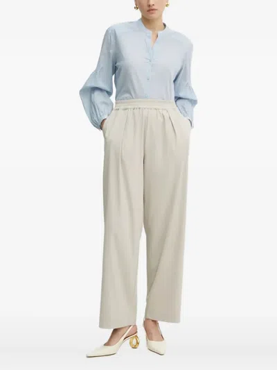 Hugo Boss Balloon-sleeve Shirt In Blue