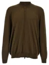 Hugo Boss Virgin Wool Cardigan In Green