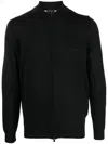 Hugo Boss Avac Mens Full Zip Funnel Neck Jumper In Black