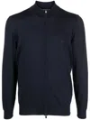 Hugo Boss 'balonso' Zip-up Cardigan In Blue
