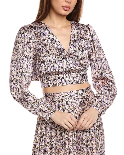 Hugo Boss Banella Crop Blouse In Multi
