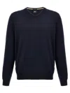 Hugo Boss Cotton-jersey Regular-fit Sweatshirt With Embroidered Logo In Blue