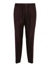 Hugo Boss Bardon Drawstring-waist Trousers In Red