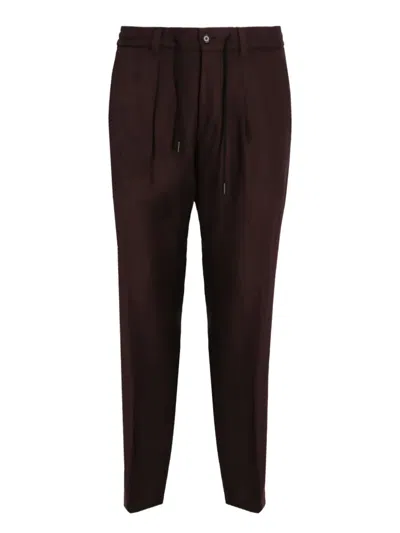Hugo Boss Bardon Drawstring-waist Trousers In Red