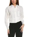 Hugo Boss Baredana Button Front Shirt In White