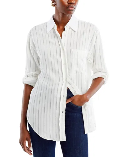 Hugo Boss Baredana Button Front Shirt In Weiss