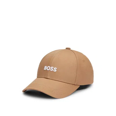 Hugo Boss Baseball Cap In Cotton Twill With Embroidered Logo In Brown