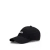 Hugo Boss Cotton-twill Cap With Embroidered Logo In Black