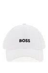 Hugo Boss Baseball Cap With Embroidered Logo In Natural