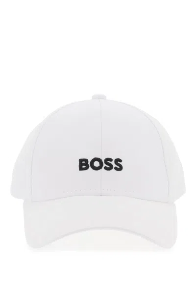 Hugo Boss Baseball Cap With Embroidered Logo In Natural