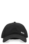 Hugo Boss Logo Baseball Cap Curved Brim In Black