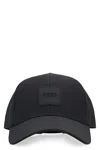 Hugo Boss Logo Embroidered Cap Curved Brim In Black