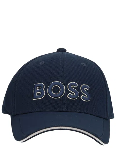 Hugo Boss Boss Baseball Hat With Logo In Blue