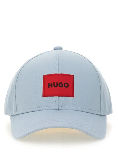 Hugo Boss Baseball Hat With Logo Patch In Azure