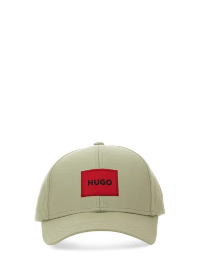 Hugo Boss Baseball Hat With Logo Patch In Green
