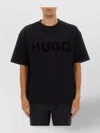Hugo Boss Black Oversized-fit Reflective Logo T-shirt In Black