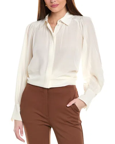 Hugo Boss Beatana Silk Blouse In White