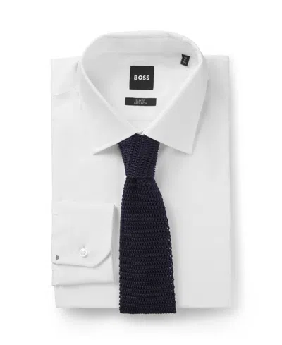 Hugo Boss X Beckham Men's Knit Silk Tie In Blue