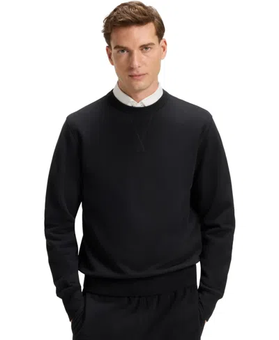 Hugo Boss X Beckham Men's Mercerized Terry Crew-neck Sweatshirt In Black